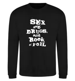 Свитшот SEX DRUGS ROCK N ROLL Черный фото