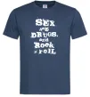 Мужская футболка SEX DRUGS ROCK N ROLL Темно-синий фото