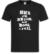 Мужская футболка SEX DRUGS ROCK N ROLL Черный фото