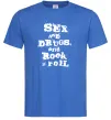 Мужская футболка SEX DRUGS ROCK N ROLL Ярко-синий фото