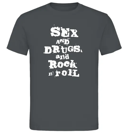 Мужская футболка SEX DRUGS ROCK N ROLL Графит фото