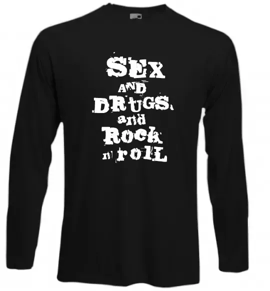 Лонгслів SEX DRUGS ROCK N ROLL Чорний фото
