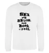 Свитшот SEX DRUGS ROCK N ROLL Белый фото
