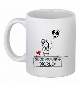 Чашка керамическая Good morning, world!