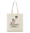 Еко-сумка Good morning, world! Бежевий фото