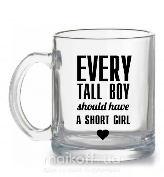 Чашка скляна EVERY TALL BOY... Прозорий фото