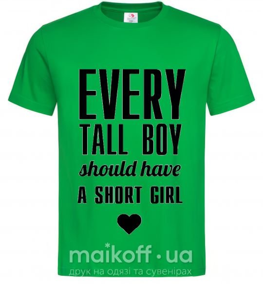 Чоловіча футболка EVERY TALL BOY... Зелений фото