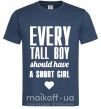 Чоловіча футболка EVERY TALL BOY... Темно-синій фото
