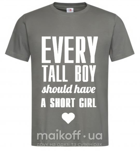 Чоловіча футболка EVERY TALL BOY... Графіт фото