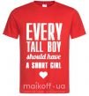 Мужская футболка EVERY TALL BOY... Красный фото