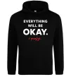 Чоловіча толстовка (худі) Everything will be okay Чорний фото