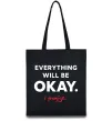 Эко-сумка Everything will be okay Черный фото