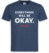 Чоловіча футболка Everything will be okay Темно-синій фото