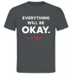 Чоловіча футболка Everything will be okay Графіт фото