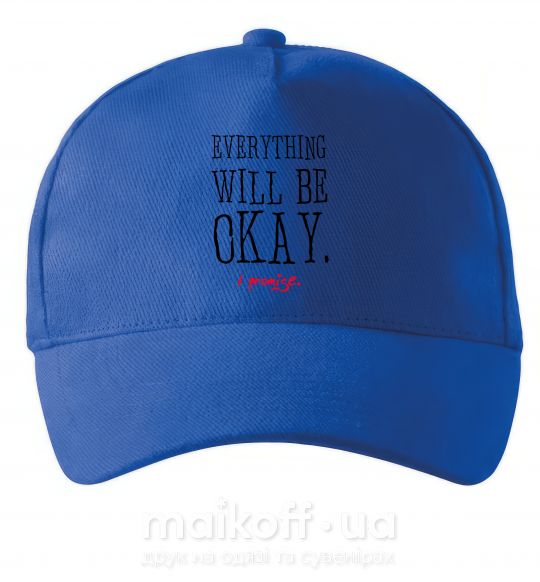 Кепка EVERYTHING WILL BE OKAY Ярко-синий фото