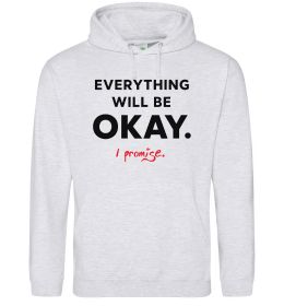 Женская толстовка (худи) Everything will be okay Женская толстовка (худи) Everything will be okay