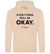 Жіноча толстовка (худі) Everything will be okay Пісочний фото