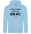 Жіноча толстовка (худі) Everything will be okay Блакитний фото
