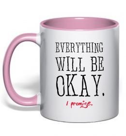 Чашка с цветной ручкой EVERYTHING WILL BE OKAY Чашка с цветной ручкой EVERYTHING WILL BE OKAY