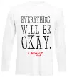 Лонгслив EVERYTHING WILL BE OKAY Белый Лонгслив EVERYTHING WILL BE OKAY Белый фото