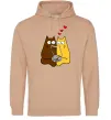 Чоловіча толстовка (худі) Коти Пісочний Чоловіча толстовка (худі) Коти Пісочний фото