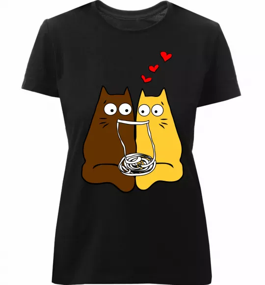 Женская премиум футболка Коти Черный фото