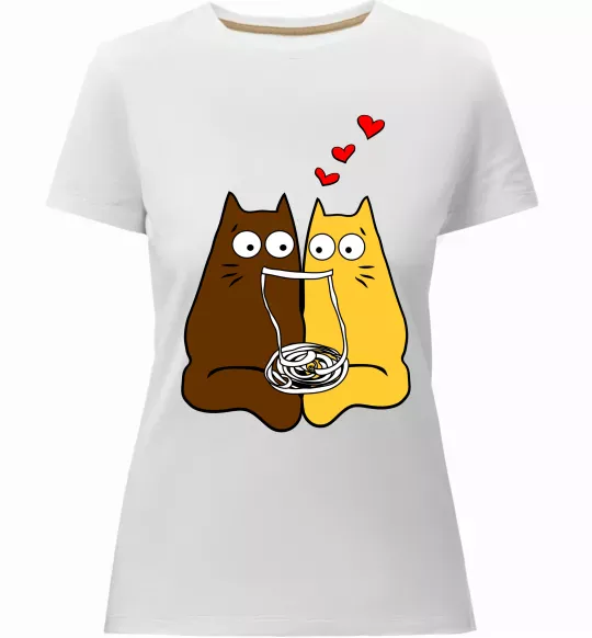 Женская премиум футболка Коти Белый фото