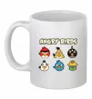 Чашка керамическая ANGRY BIRDS персонажи Белый фото