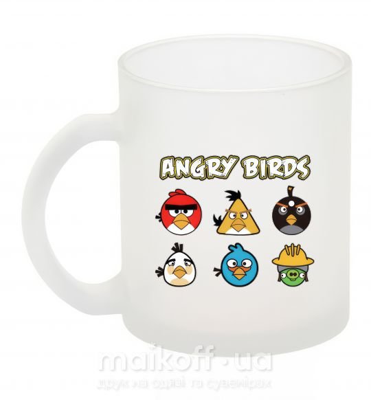 Чашка стеклянная ANGRY BIRDS персонажи Фроузен фото