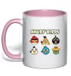 Чашка з кольоровою ручкою ANGRY BIRDS персонажи Ніжно рожевий Чашка з кольоровою ручкою ANGRY BIRDS персонажи Ніжно рожевий фото
