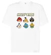 Футболка Оверсайз ANGRY BIRDS персонажи Білий фото