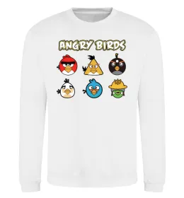 Світшот ANGRY BIRDS персонажи Білий фото