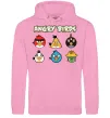 Мужская толстовка (худи) ANGRY BIRDS персонажи Розовый фото
