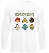 Лонгслив ANGRY BIRDS персонажи Белый фото