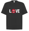 Футболка Оверсайз LOVE LIPS Черный фото