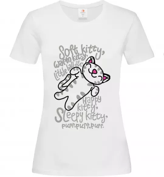 Жіноча футболка PURR PURR PURR Білий фото