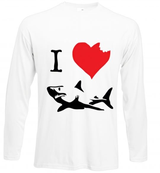 Реглан I <3 SHARKS Білий фото