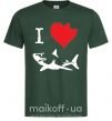 Мужская футболка I <3 SHARKS Темно-зеленый фото