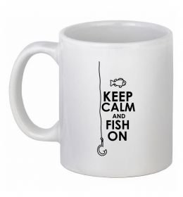 Чашка керамічна Keep calm and fish on