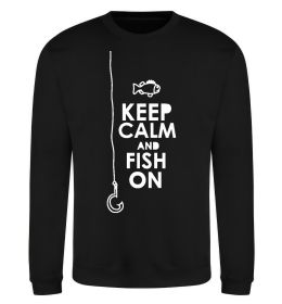 Свитшот Keep calm and fish on