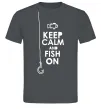 Мужская футболка Keep calm and fish on Графит Мужская футболка Keep calm and fish on Графит фото