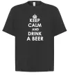 Футболка Оверсайз KEEP CALM AND DRINK A BEER Черный фото