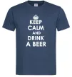 Мужская футболка KEEP CALM AND DRINK A BEER Темно-синий Мужская футболка KEEP CALM AND DRINK A BEER Темно-синий фото