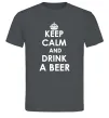 Мужская футболка KEEP CALM AND DRINK A BEER Графит Мужская футболка KEEP CALM AND DRINK A BEER Графит фото