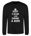 Свитшот KEEP CALM AND DRINK A BEER Черный фото