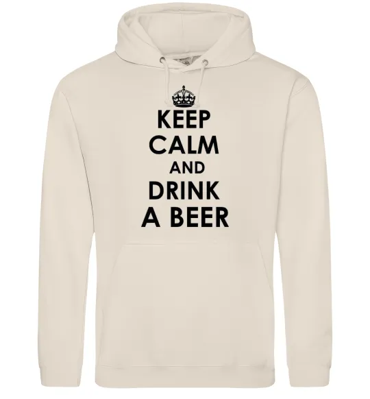 Мужская толстовка (худи) KEEP CALM AND DRINK A BEER Таш фото