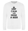 Світшот KEEP CALM AND DRINK A BEER Білий фото