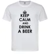 Мужская футболка KEEP CALM AND DRINK A BEER Белый Мужская футболка KEEP CALM AND DRINK A BEER Белый фото