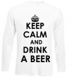 Реглан KEEP CALM AND DRINK A BEER Белый фото