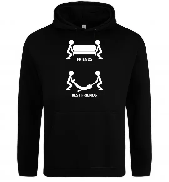 Жіноча толстовка (худі) BEST FRIEND Чорний фото
